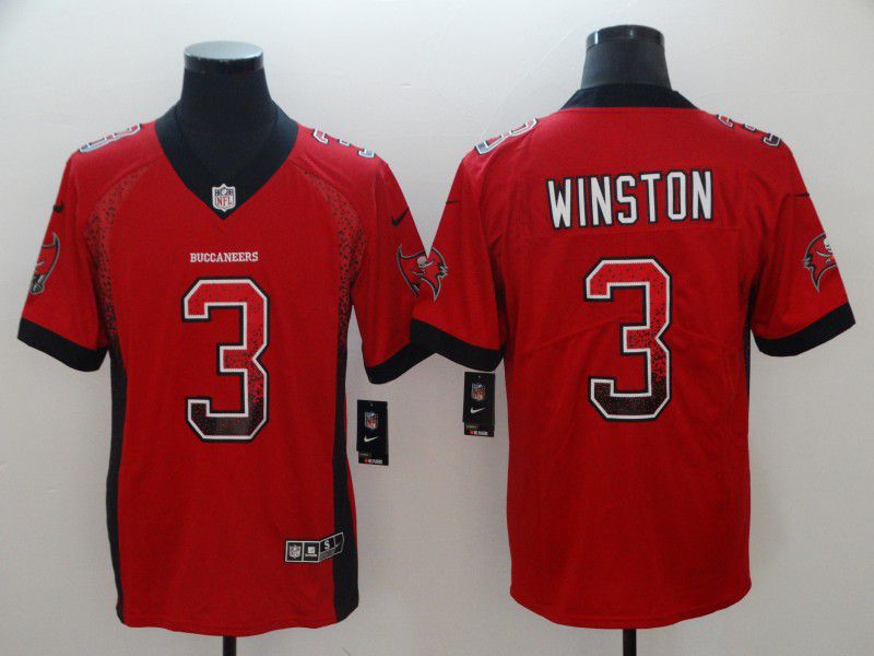 Men Tampa Bay Buccaneers #3 Winston Red Nike Drift Fashion Color Rush Limited NFL Jerseys->chicago bears->NFL Jersey